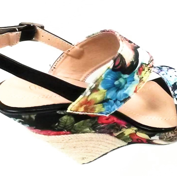 NWE! Black Colorful Wedge Heel! - Picture 9 of 12